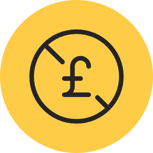 Icon of a pound coin, showing how you can save with solar panels from Utilita Home in just a few weeks after install.